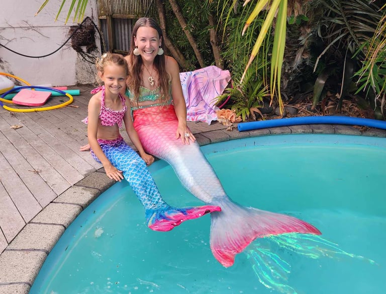 Mermaid at a birthday party