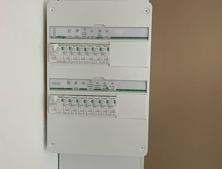Tableau électrique d'une rénovation complète d'un appartement