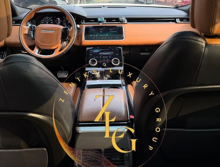 interior of a range rover Velar