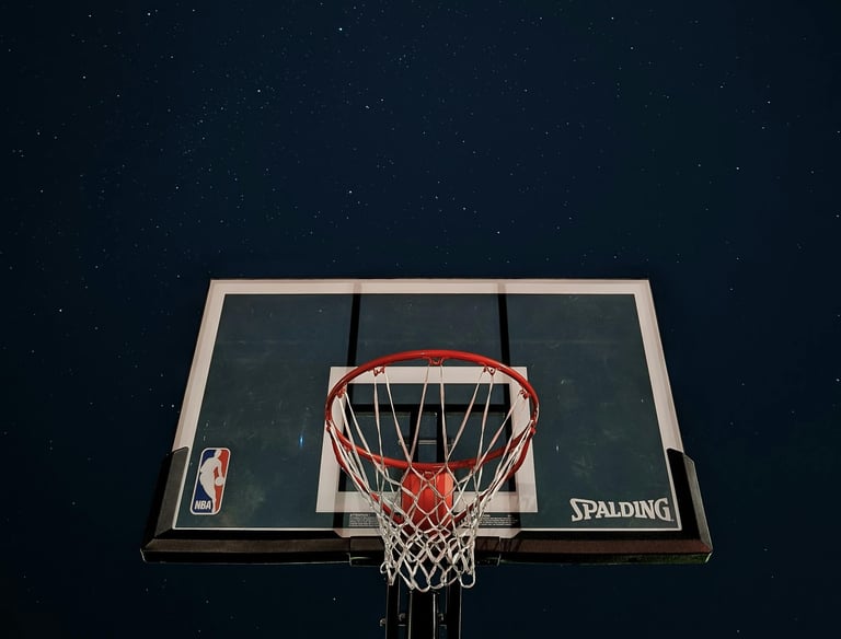 trademark example - spalding brand basketball hoop with nba sticker