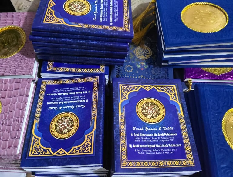 Cetak buku Yasin Dundung Print Makassar
