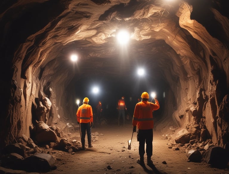 A well-lit outdoor plaza featuring durable LED outdoor lighting at dusk.