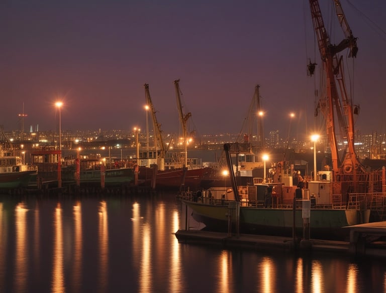 An industrial warehouse lit by robust, high-performance LED industrial lights.