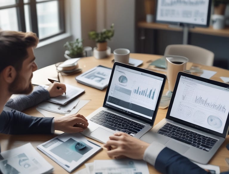 A consultant advising a premium client on digital marketing strategy.