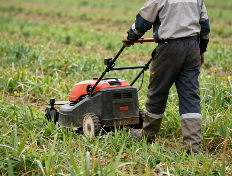 Corte de grama e limpeza de terrenos