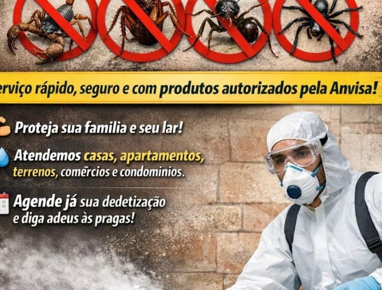 Dedetização residencial e comercial