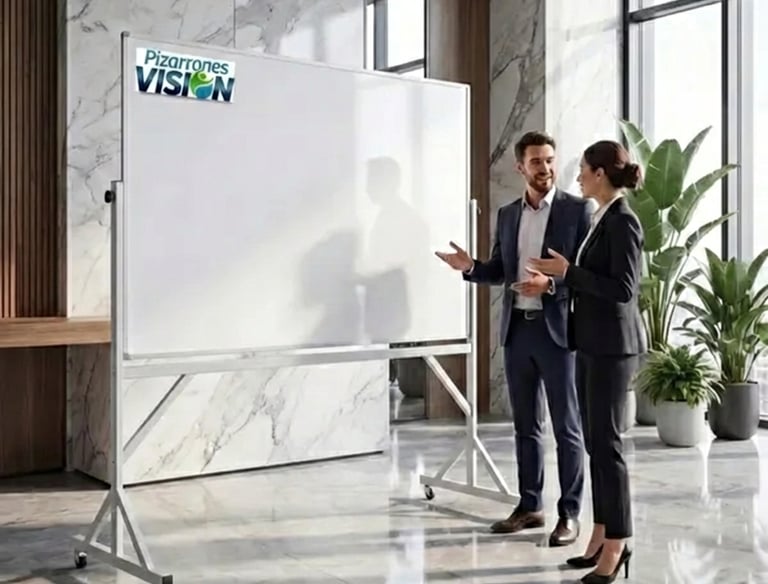 Pizarrón VISION blanco móvil