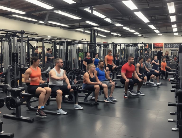 a man riding a skateboard down a street next to tall buildings