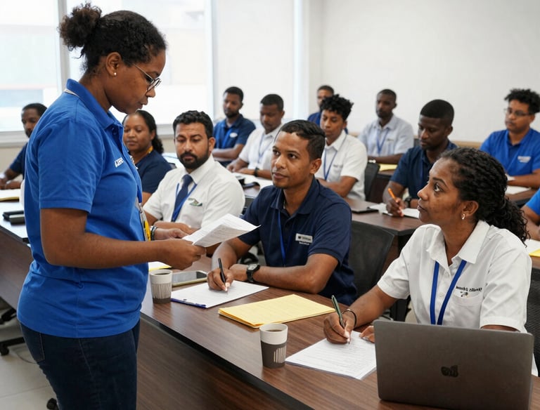 a man riding a skateboard down a street next to tall buildings