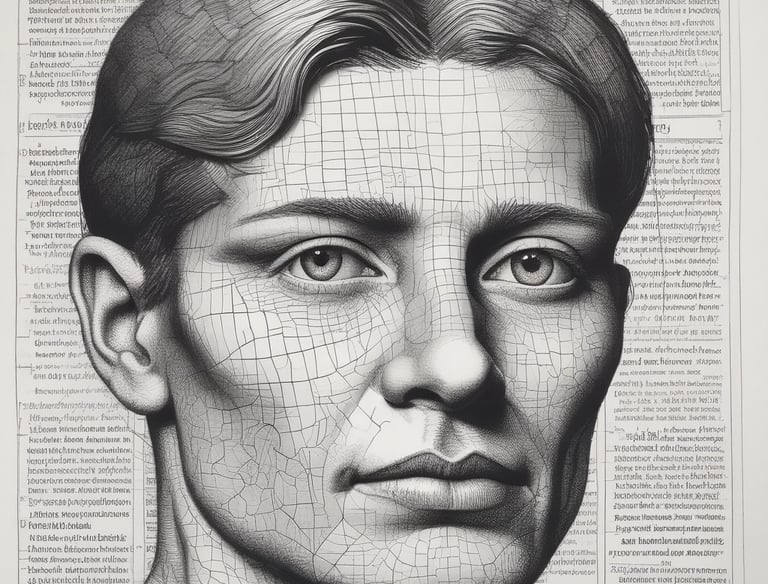 A forensic psychologist reviewing case files in an office.