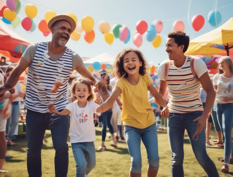 Kids enjoying a winter camp activity, building a snowman together.