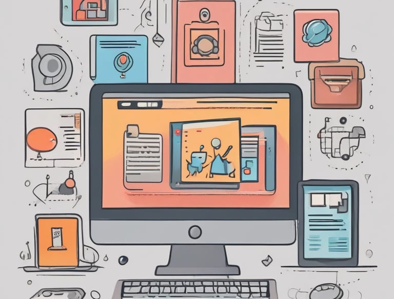 A writer typing on a laptop with notes and coffee nearby, illustrating article creation.