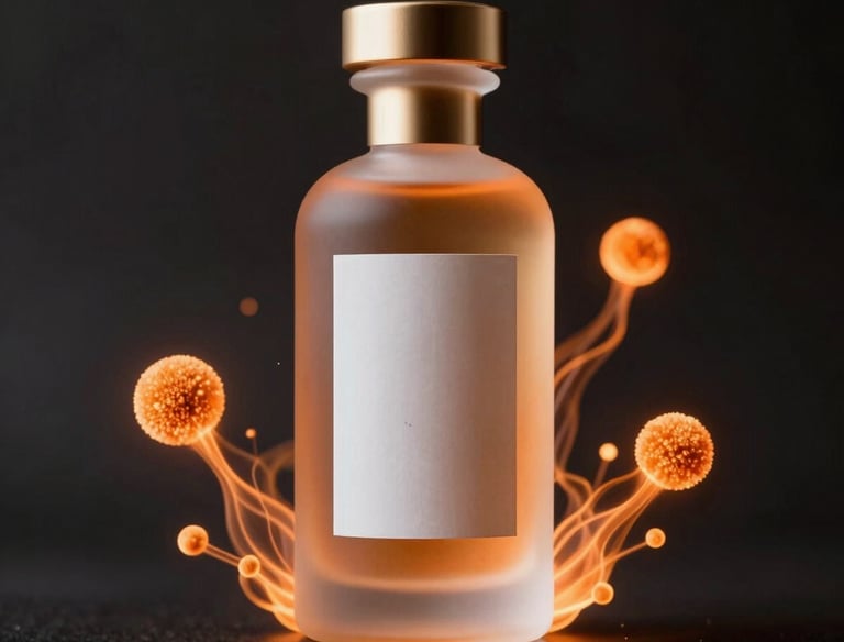 Abstract digital currency networks glowing softly in emerald and gold hues on a blurred finance center backdrop.