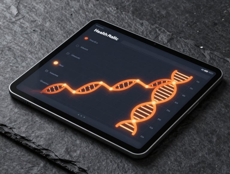 Glowing emerald green and gold 3D financial graphs intertwining against a dark navy blue gradient.