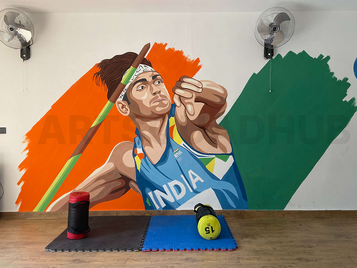Gym Wall Painting in DElhi NCR