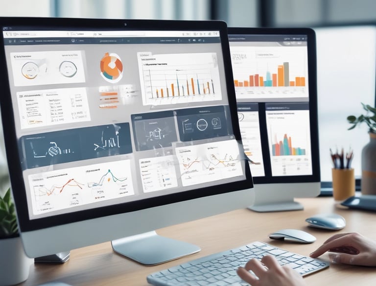 a man riding a skateboard down a street next to tall buildings