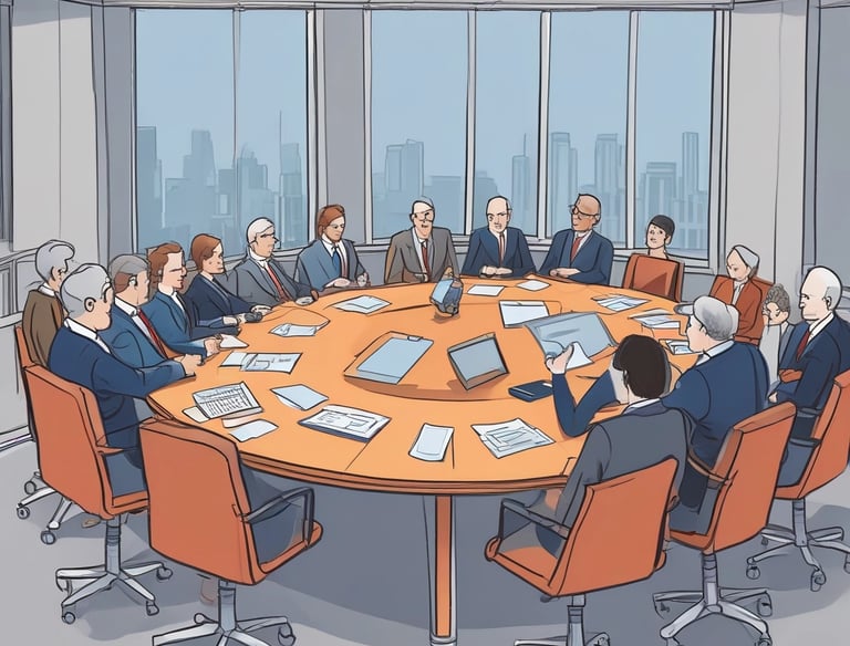 Quantum computing visualization with glowing qubits and circuits.