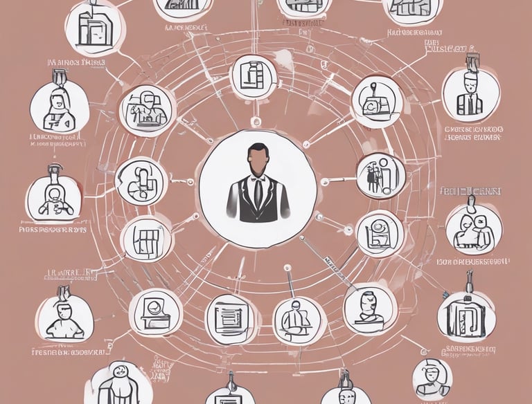 Quantum computing visualization with glowing qubits and circuits.