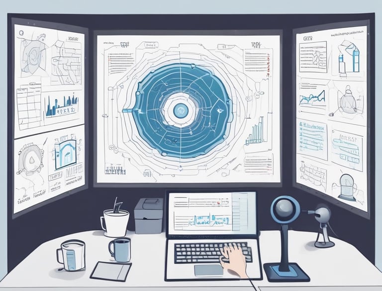 Close-up of cybersecurity software protecting a network.
