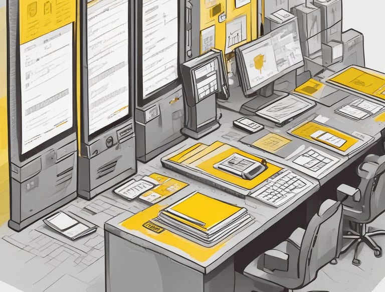 a man riding a skateboard down a street next to tall buildings