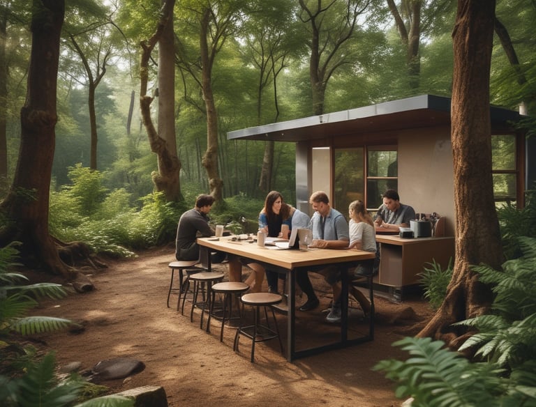 A professional lawyer advising a client with legal documents on a desk.