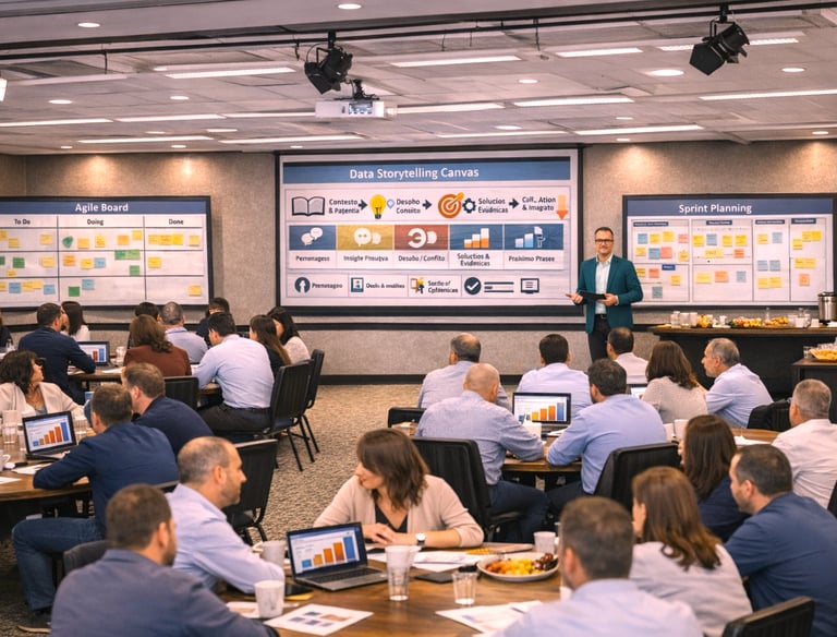 Stefano Carnevalli em workshop sobre Data Storytelling