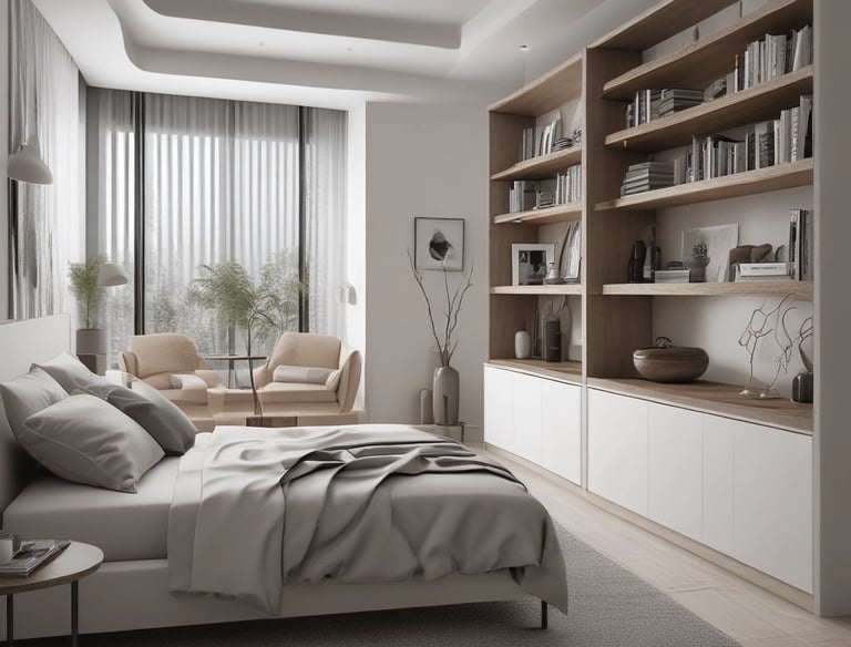 Tools and materials neatly arranged for a home renovation project.