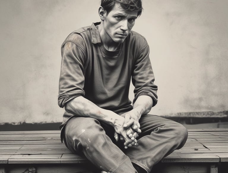 Person smiling and holding a small bottle of treatment drops in a cozy home setting.