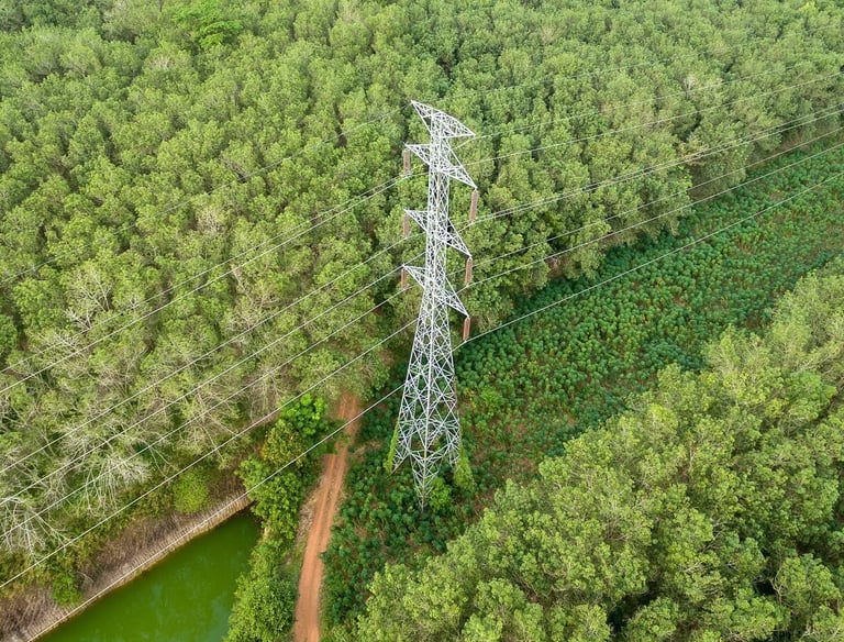 vegetation management contractor clearing right of way corridors for infrastructure 