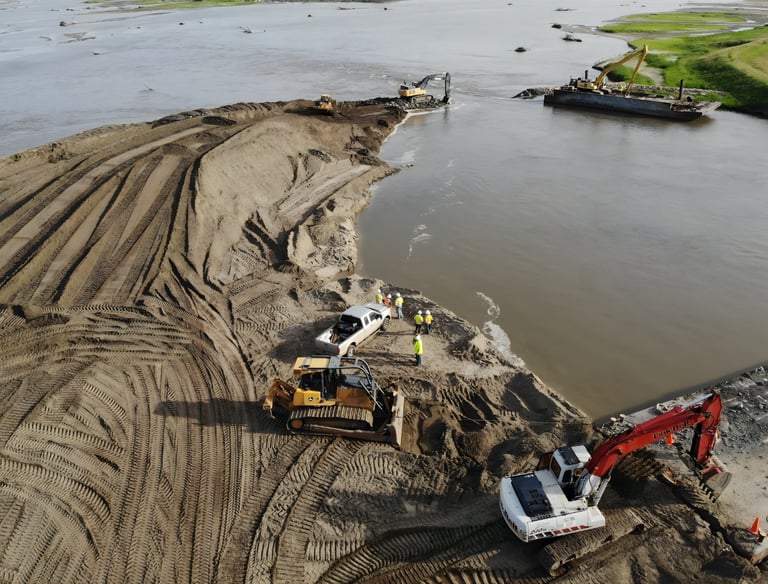 levee repair and structural support services Gulf South infrastructure projects