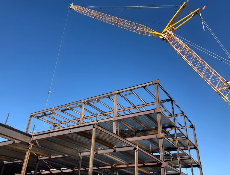 structural steel erection for industrial facility construction Southeast US