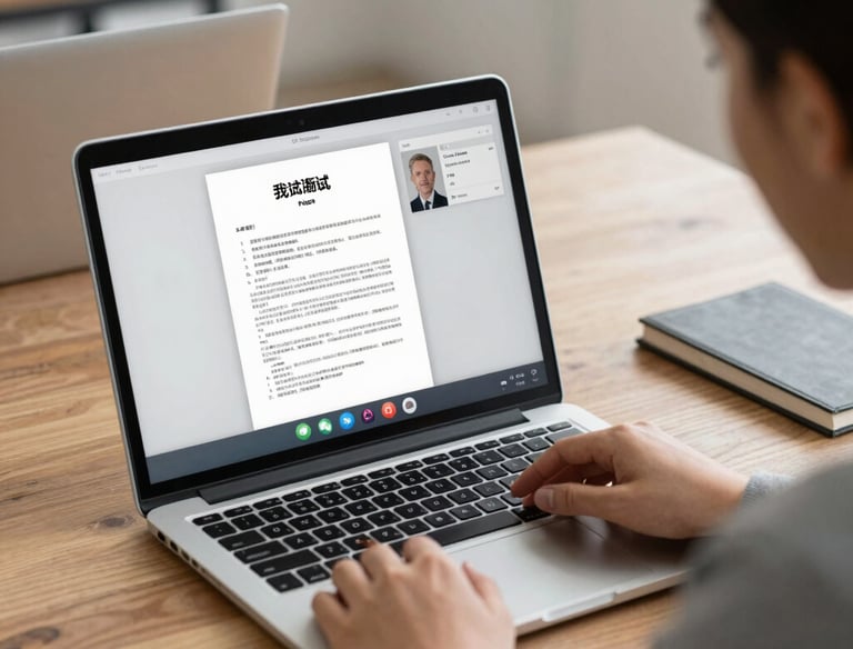A notary professional assisting a client with loan signing documents in a bright office.