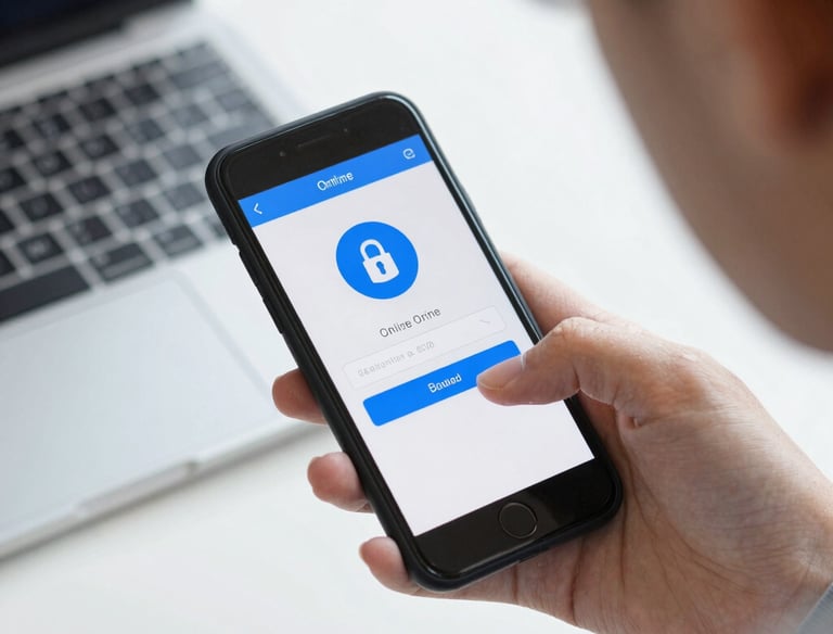 Mobile notary meeting a client at their home, reviewing paperwork together.