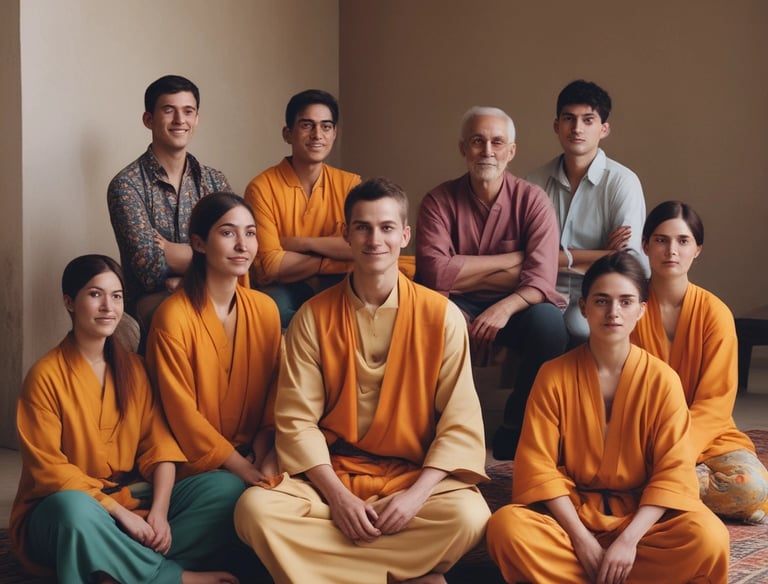 A couple sitting together in a cozy counseling session.
