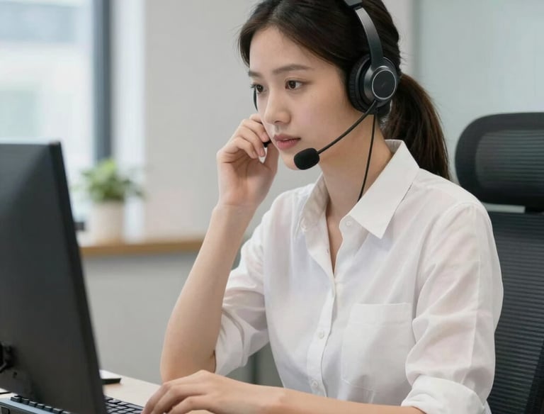 A close-up of hands typing on a laptop with streaming service logos on the screen.