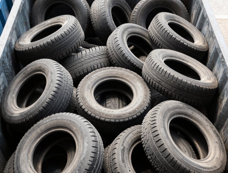 Construction debris and soil piled next to a Solidus rental container on a building site.