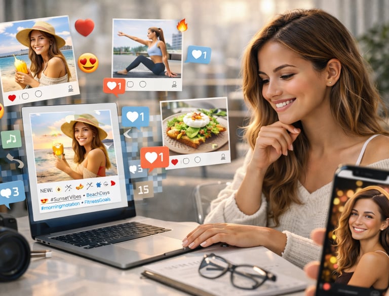 AI-crafted social media posts designed to engage and grow an influencer’s audience