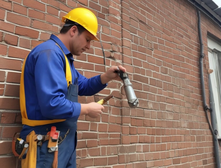a man riding a skateboard down a street next to tall buildings
