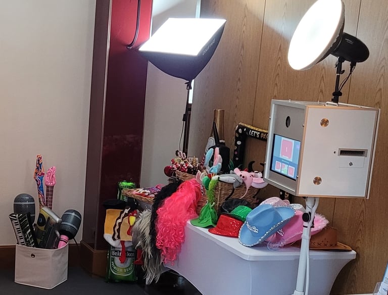 Der Aufbau der Fotobox-Profi-200 mit Standard Ständer