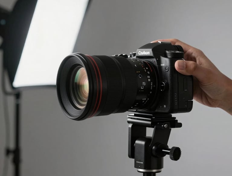 Close-up of a vibrant, artfully plated gourmet dish with warm lighting highlighting textures.