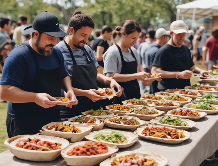 A vibrant taco platter with colorful toppings ready for a party.