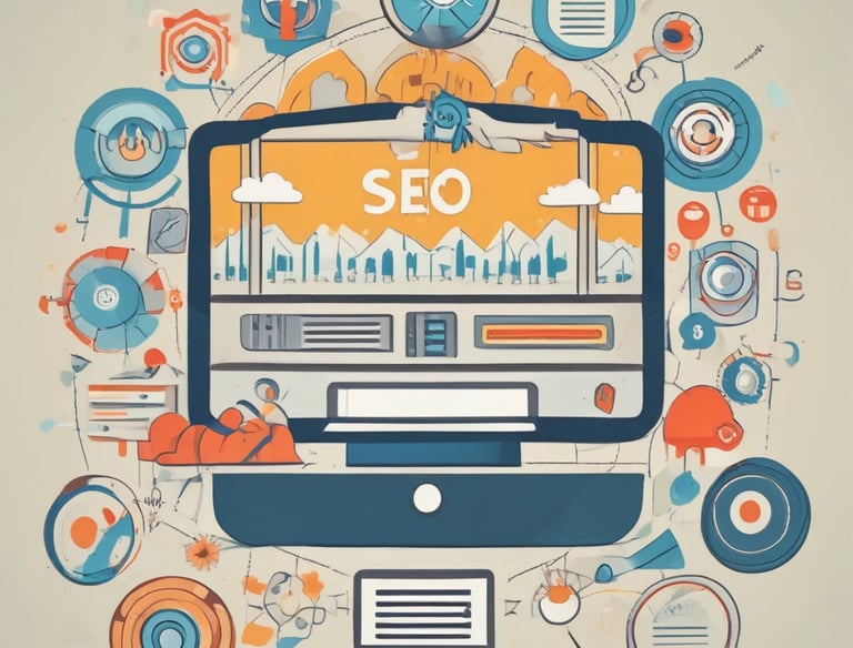 A graph showing rising SEO rankings and increased website traffic.