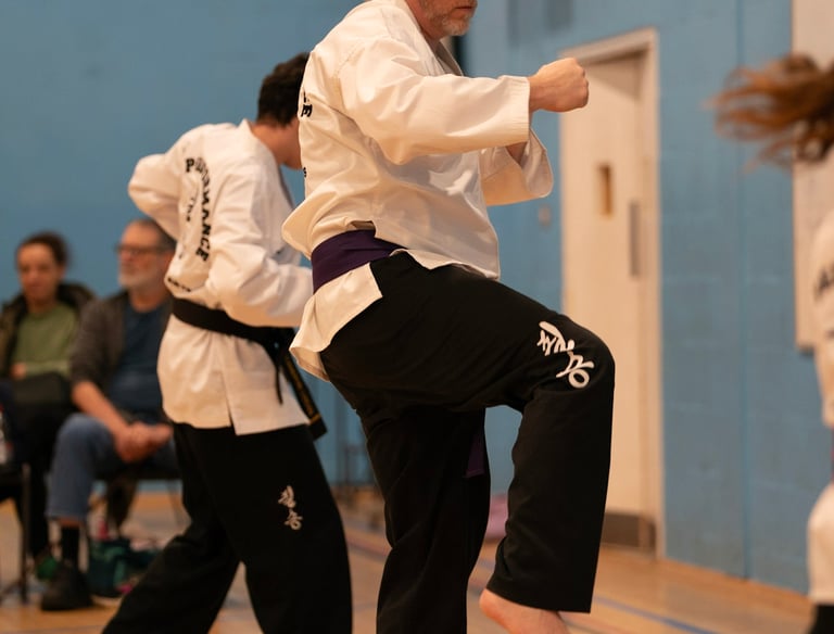An adult training in Martial arts in our Tunbridge Wells classes.