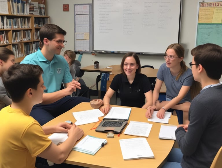 A professional consultant reviewing GST documents with a client in a modern office.