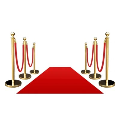 a red carpet with a red carpet and a red carpet with a red carpet