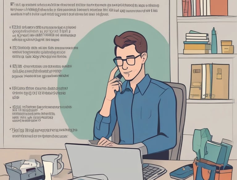 Modern downtown office building with glass facade under a clear sky.