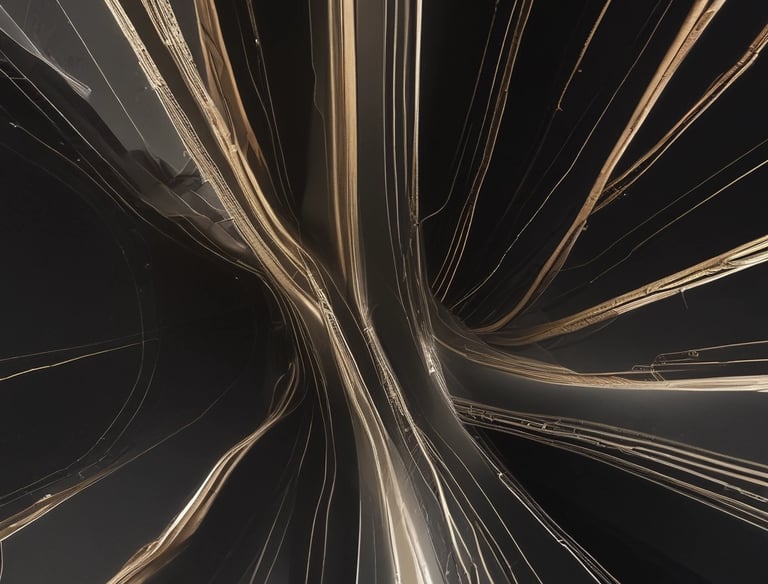 Close-up of a sound engineer adjusting levels on a digital mixer in a dark studio.