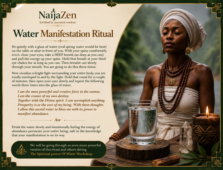 water manifestation ritual