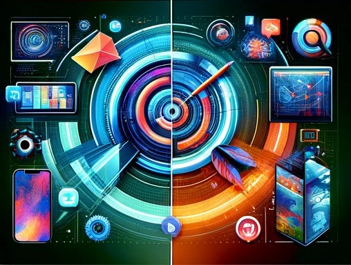 a split screen shot of a set of two different images of a clockwork