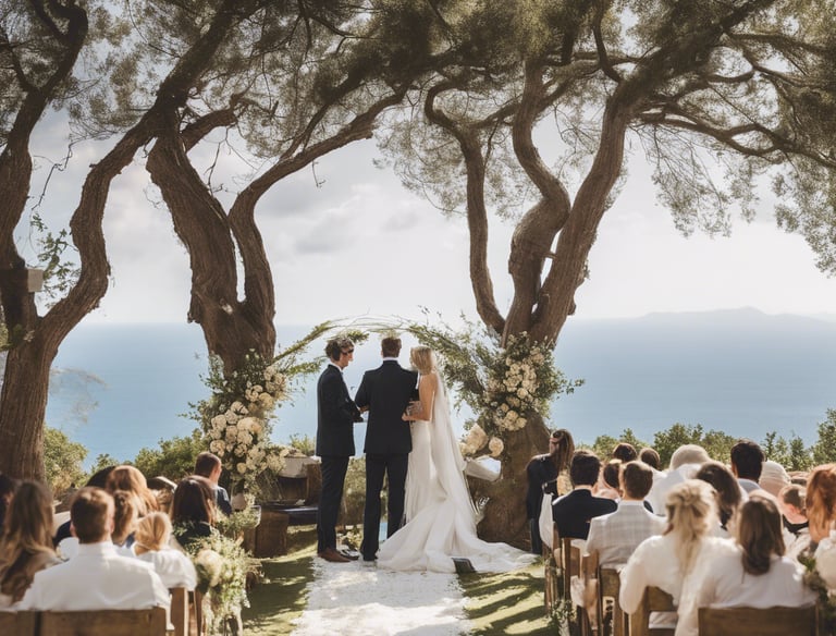 a large ferris wheel sitting under a blue sky